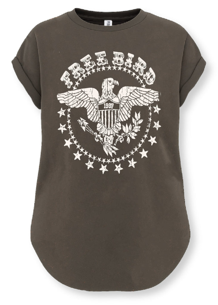 pebby forevee Side Slit Tee FREE BIRD SIDE SLIT TEE