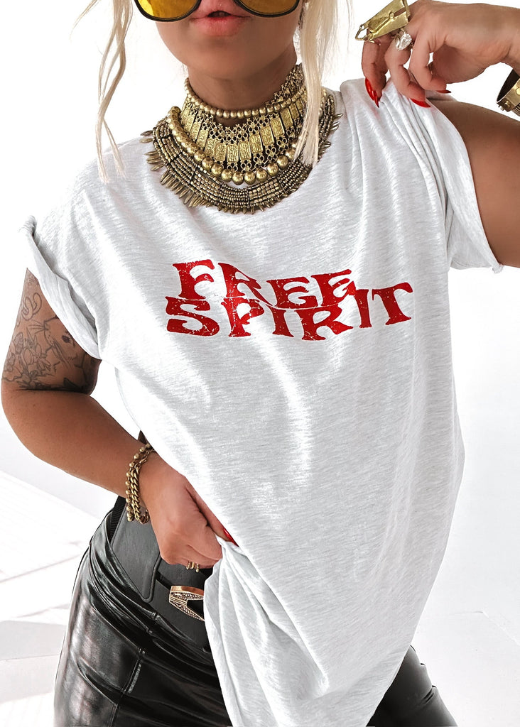 pebby forevee Side Slit Tee FREE SPIRIT SIDE SLIT TEE