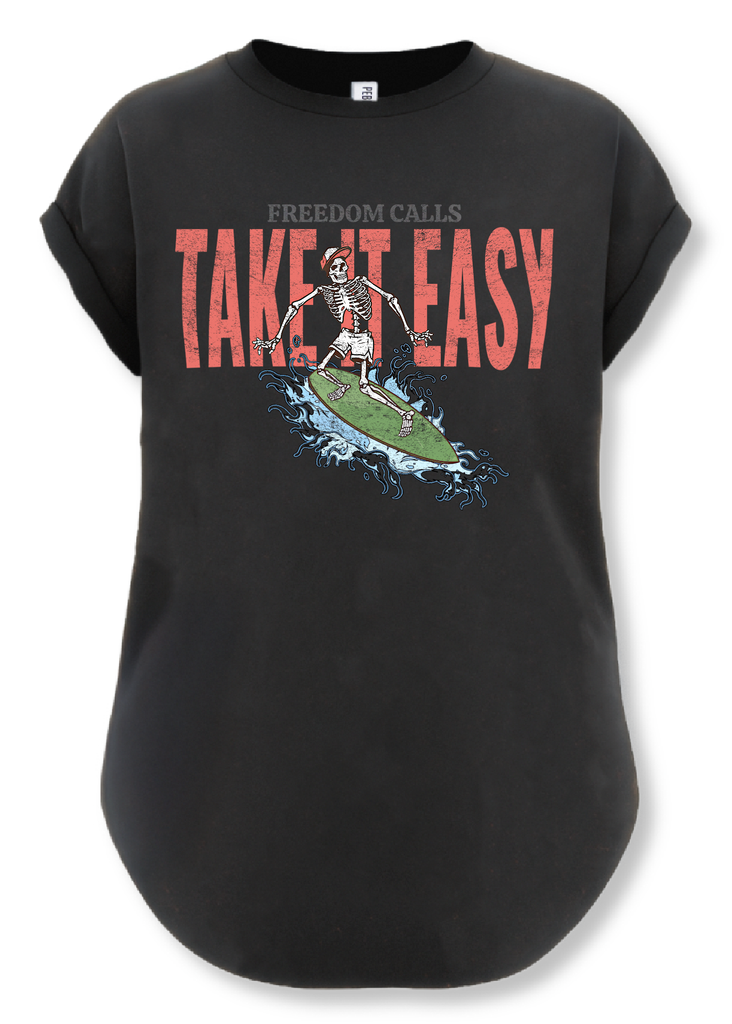 pebby forevee Side Slit Tee FREEDOM CALLS SIDE SLIT TEE