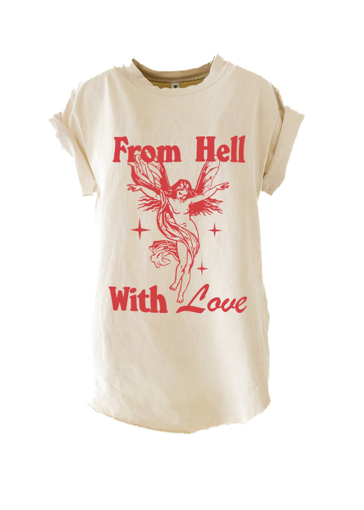 pebby forevee Side Slit Tee FROM HELL WITH LOVE SIDE SLIT TEE