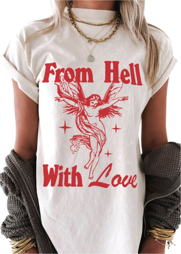 pebby forevee Side Slit Tee FROM HELL WITH LOVE SIDE SLIT TEE