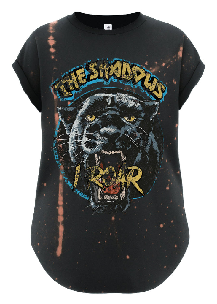pebby forevee Side Slit Tee FROM THE SHADOWS I ROAR BLEACHED OUT SIDE SLIT TEE