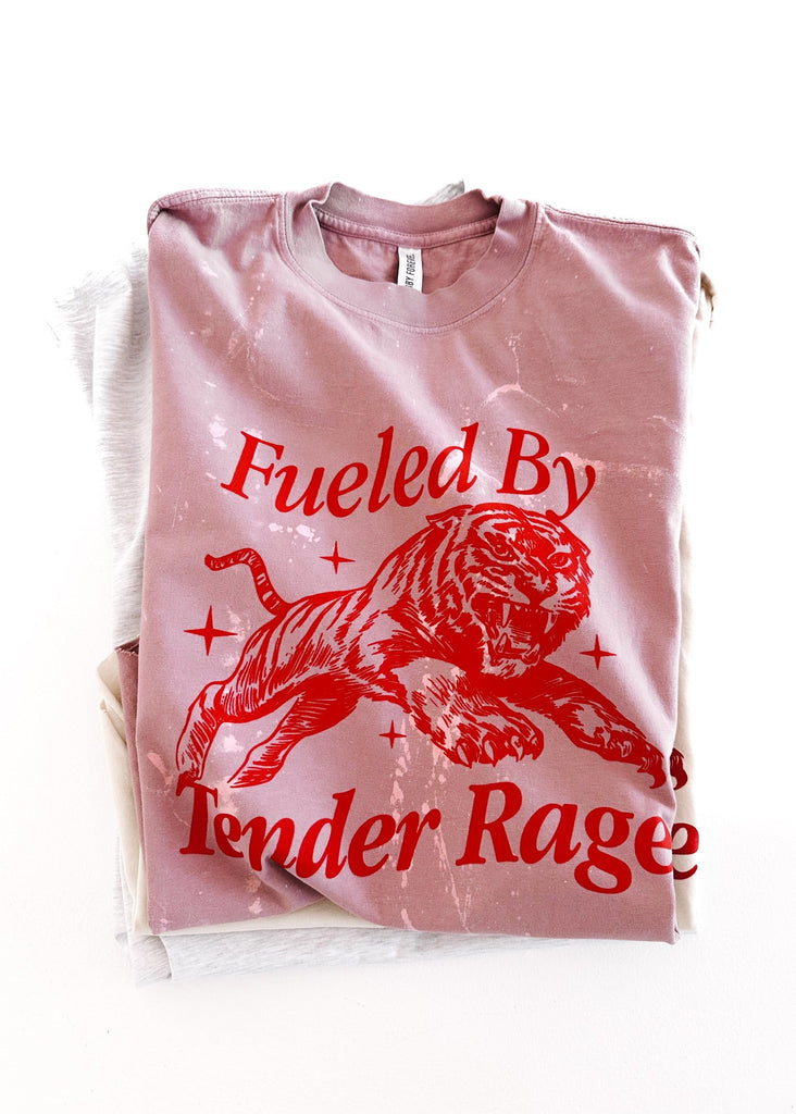 pebby forevee Side Slit Tee FUELED BY TENDER RAGE BLEACHED OUT SIDE SLIT TEE