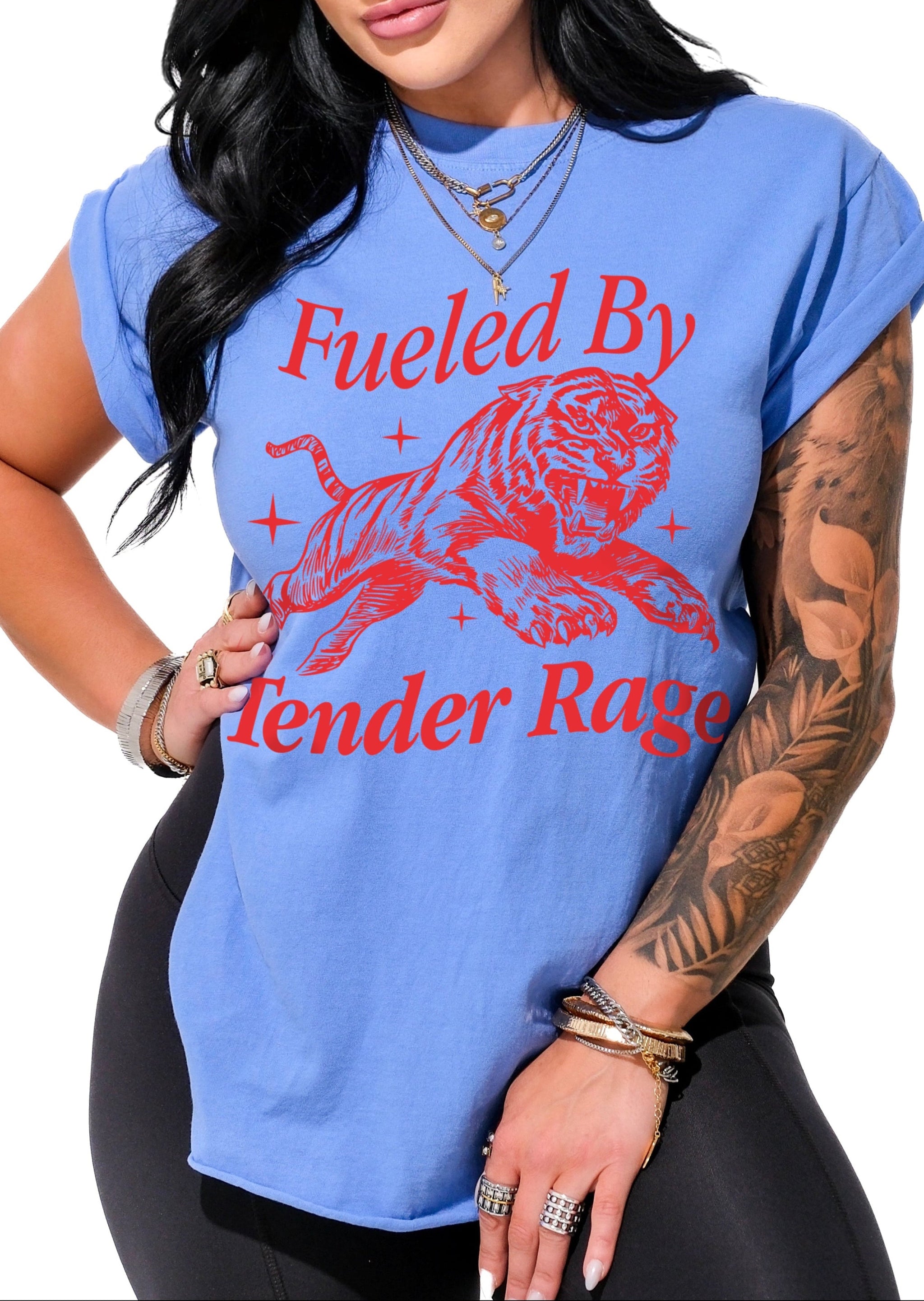 FUELED BY TENDER RAGE SIDE SLIT TEE – Pebby Forevee