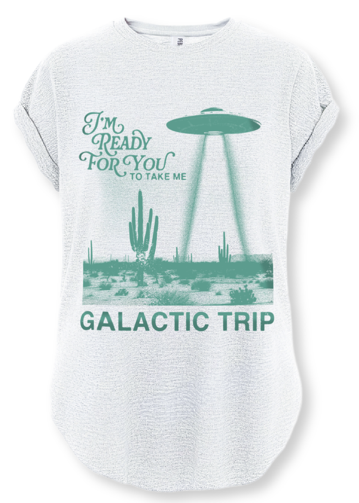 pebby forevee Side Slit Tee GALACTIC TRIP SIDE SLIT TEE