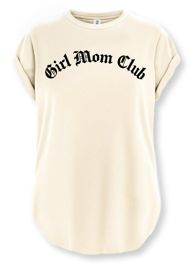 pebby forevee Side Slit Tee GIRL MOM CLUB SIDE SLIT TEE