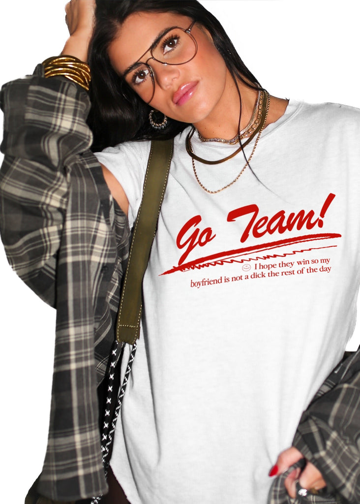 pebby forevee Side Slit Tee GO TEAM SIDE SLIT TEE (BOYFRIEND)