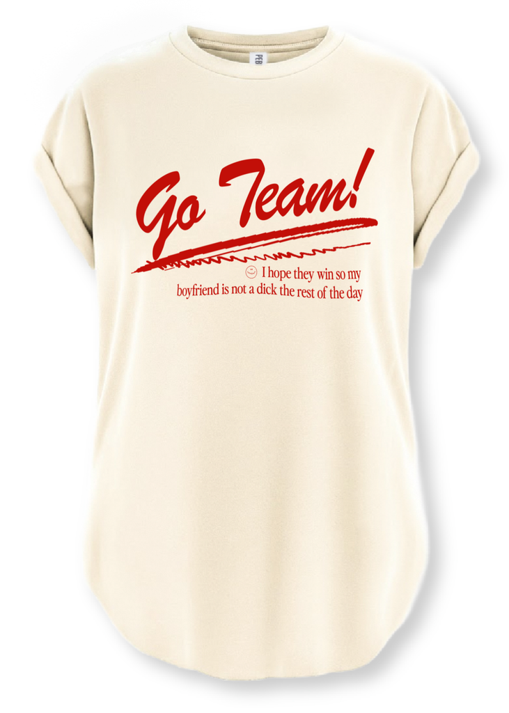 pebby forevee Side Slit Tee GO TEAM SIDE SLIT TEE (BOYFRIEND)