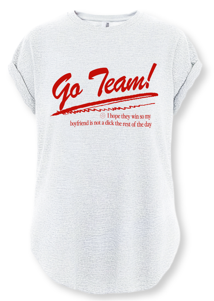 pebby forevee Side Slit Tee GO TEAM SIDE SLIT TEE (BOYFRIEND)