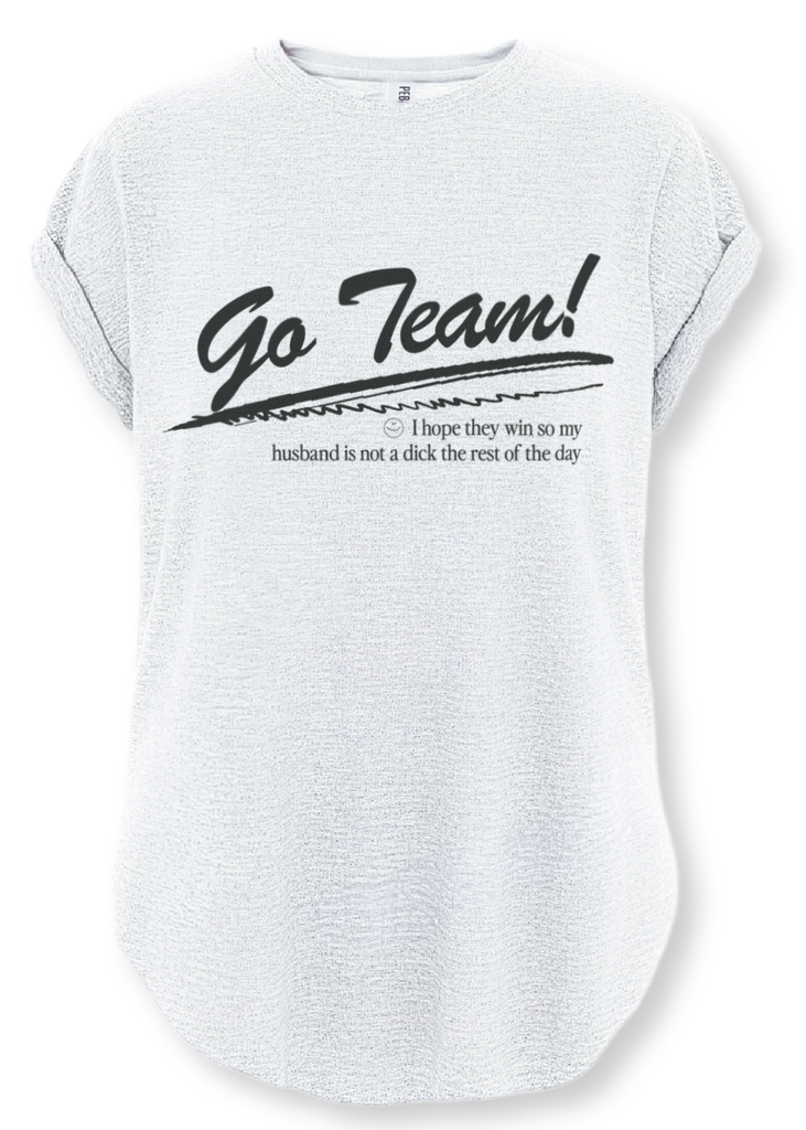 pebby forevee Side Slit Tee GO TEAM SIDE SLIT TEE (HUSBAND)
