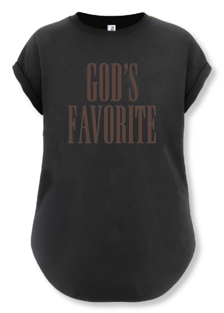 pebby forevee Side Slit Tee GOD'S FAVORITE SIDE SLIT TEE