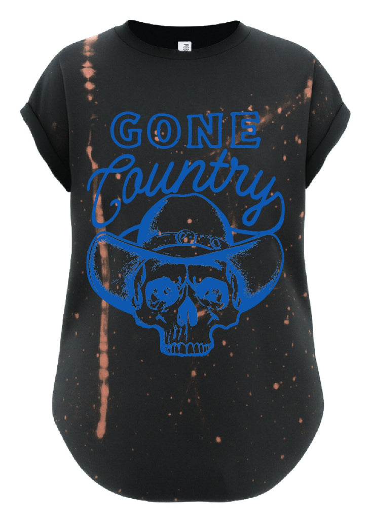pebby forevee Side Slit Tee GONE COUNTRY BLEACHED OUT SIDE SLIT TEE