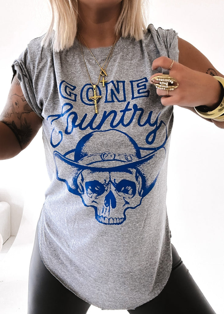 pebby forevee Side Slit Tee GONE COUNTRY SIDE SLIT TEE