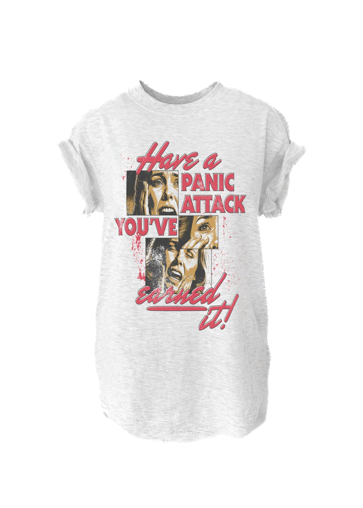 pebby forevee Side Slit Tee HAVE A PANIC ATTACK SIDE SLIT TEE