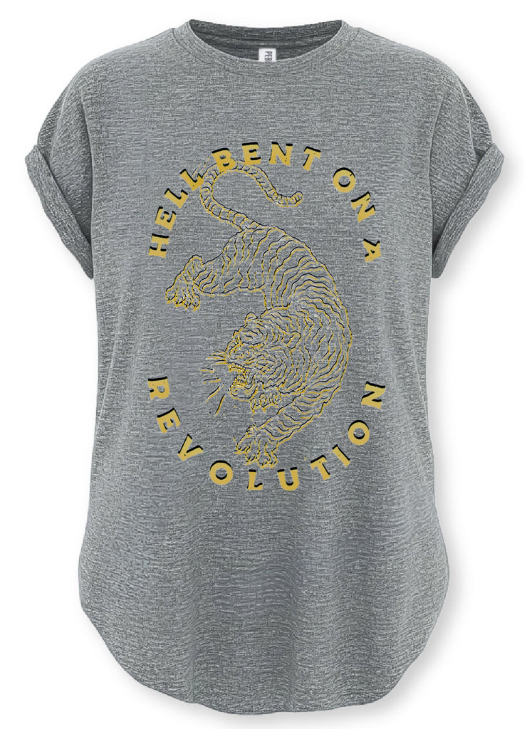 pebby forevee Side Slit Tee HELL BENT ON A REVOLUTION SIDE SLIT TEE