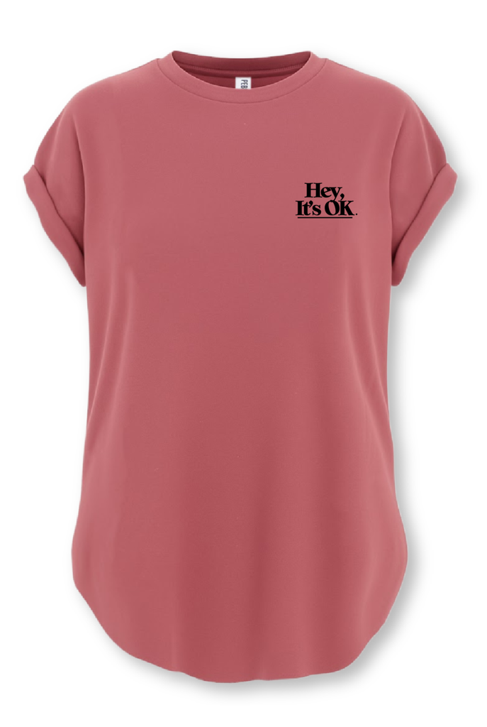 pebby forevee Side Slit Tee HEY, IT'S OK SIDE SLIT TEE