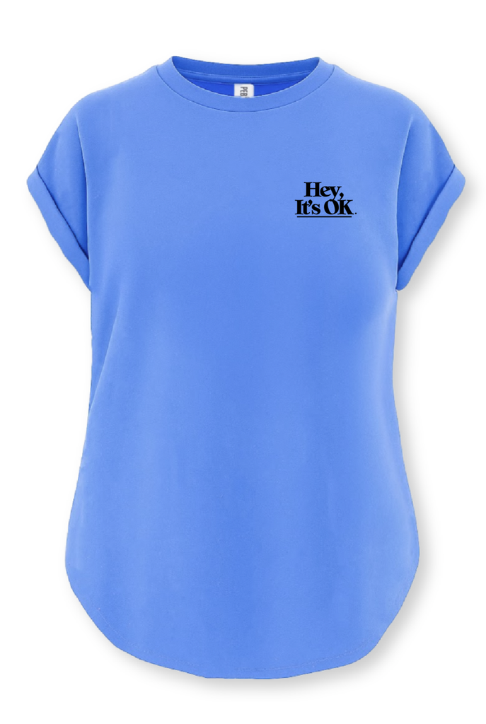 pebby forevee Side Slit Tee HEY, IT'S OK SIDE SLIT TEE