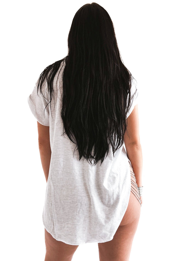 pebby forevee Side Slit Tee HOLD YOUR HORSES SIDE SLIT TEE