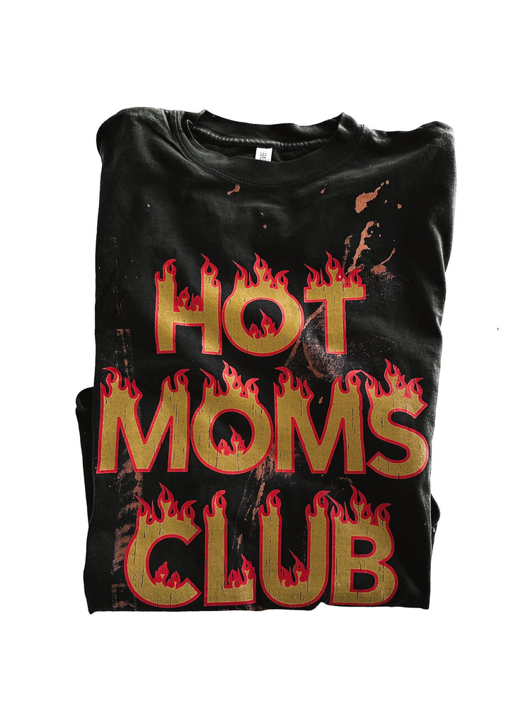 pebby forevee Side Slit Tee HOT MOMS CLUB BLEACHED OUT SIDE SLIT TEE