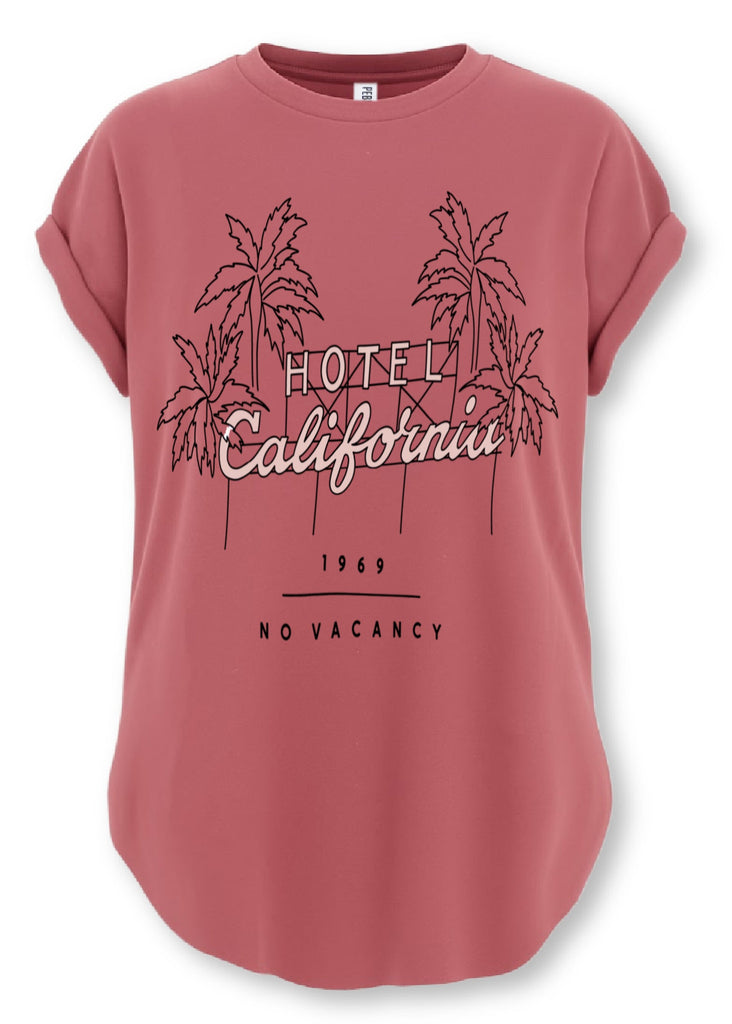 pebby forevee Side Slit Tee HOTEL CALIFORNIA SIDE SLIT TEE