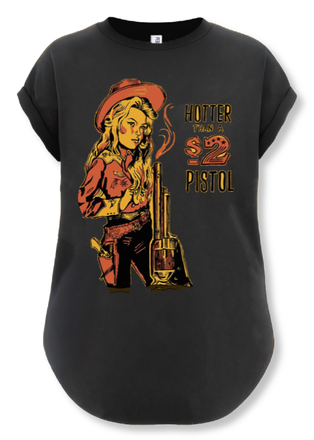 HOTTER THAN A $2 PISTOL SIDE SLIT TEE – Pebby Forevee