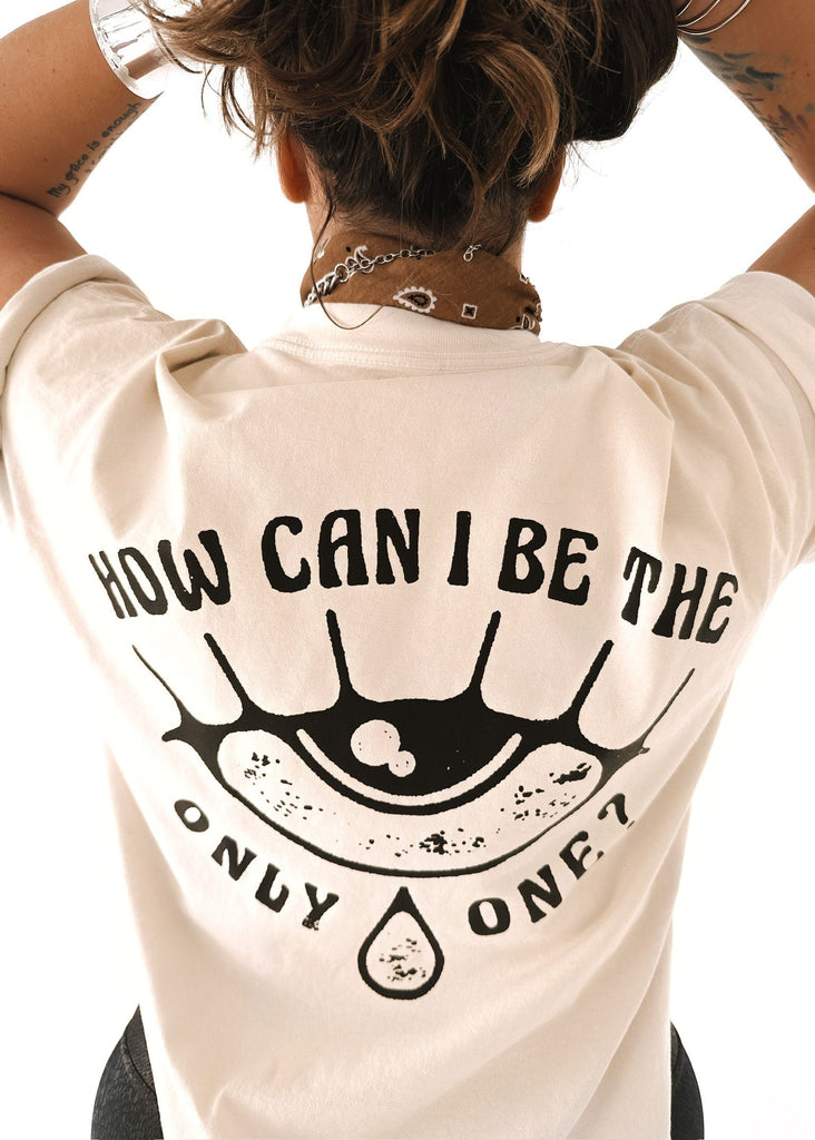 pebby forevee Side Slit Tee HOW CAN I BE THE ONLY ONE SIDE SLIT TEE