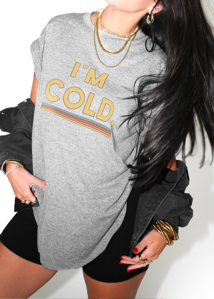 pebby forevee Side Slit Tee I'M COLD SIDE SLIT TEE