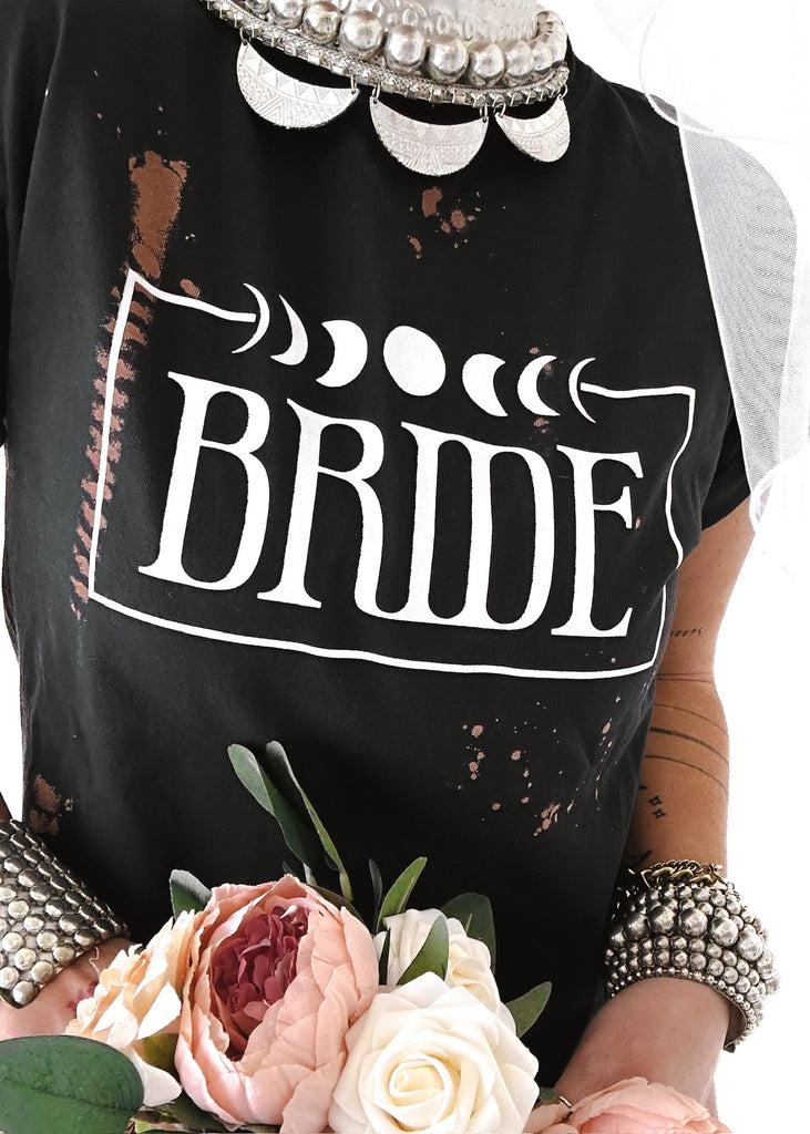 pebby forevee Side Slit Tee IN MY BRIDE PHASE BLEACHED OUT SIDE SLIT TEE