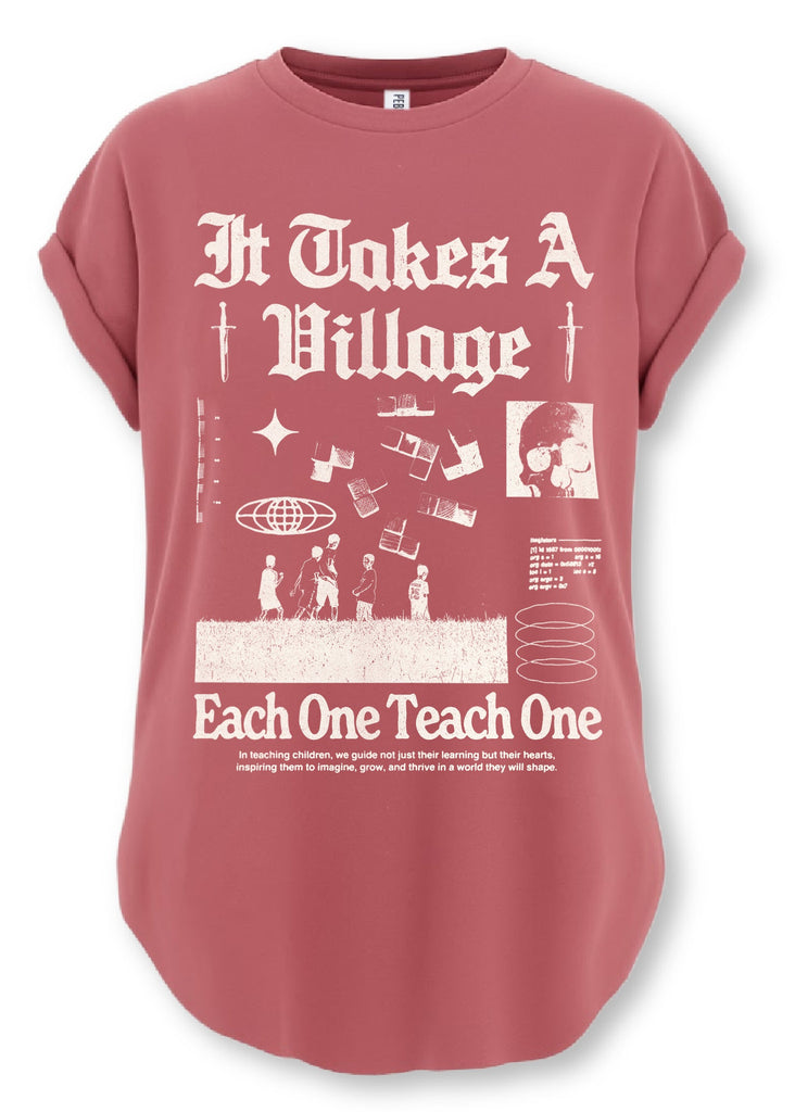 pebby forevee Side Slit Tee IT TAKES A VILLAGE SIDE SLIT TEE