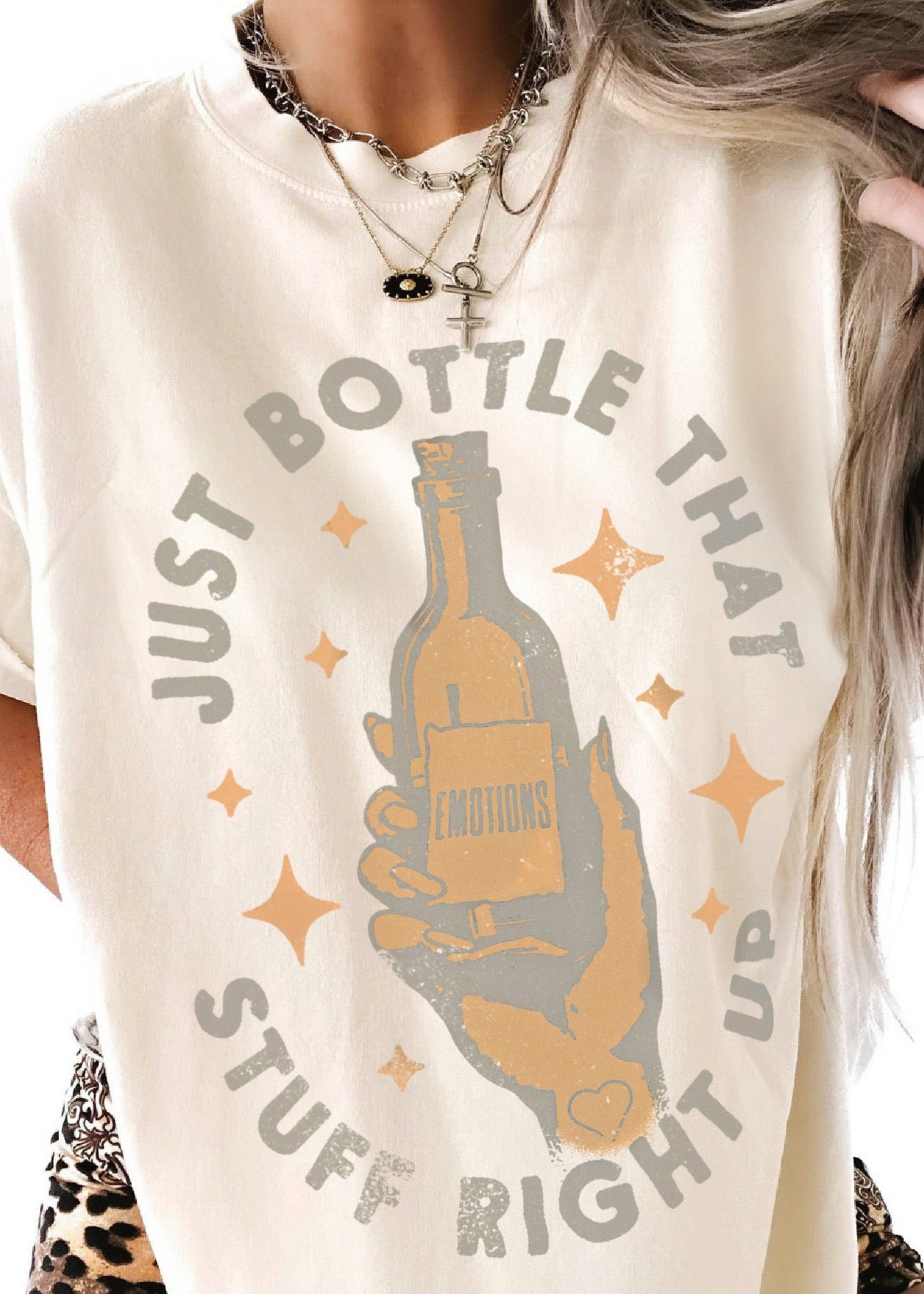 pebby forevee Side Slit Tee JUST BOTTLE THAT STUFF RIGHT UP SIDE SLIT TEE