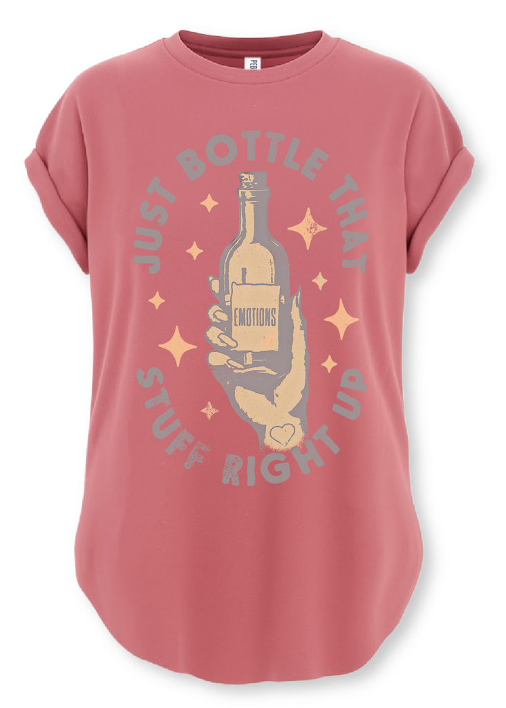 pebby forevee Side Slit Tee JUST BOTTLE THAT STUFF RIGHT UP SIDE SLIT TEE