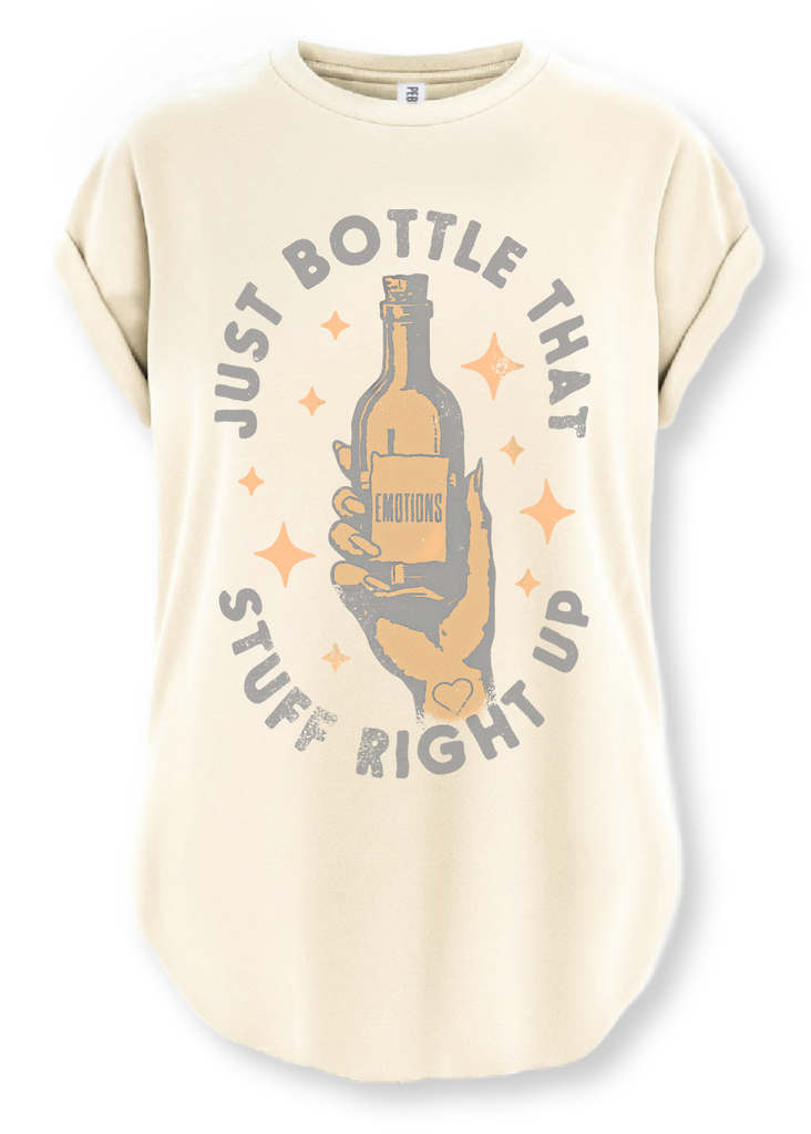 pebby forevee Side Slit Tee JUST BOTTLE THAT STUFF RIGHT UP SIDE SLIT TEE