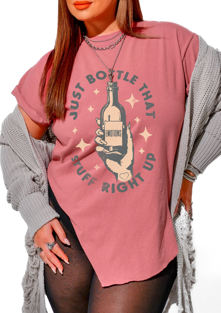 pebby forevee Side Slit Tee JUST BOTTLE THAT STUFF RIGHT UP SIDE SLIT TEE