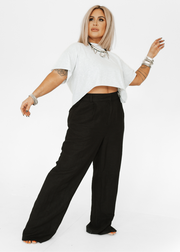 pebby forevee Side Slit Tee LET'S FORM A CULT CROPPED TEE