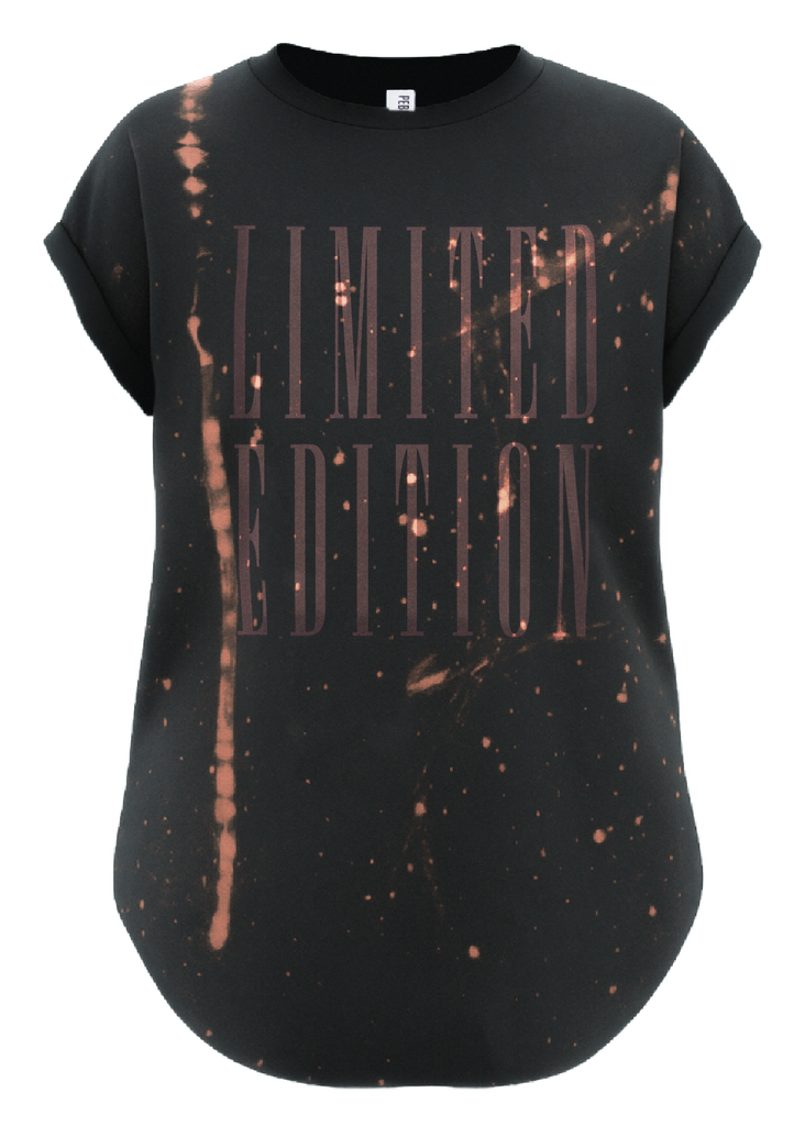 pebby forevee Side Slit Tee LIMITED EDITION BLEACHED OUT SIDE SLIT TEE