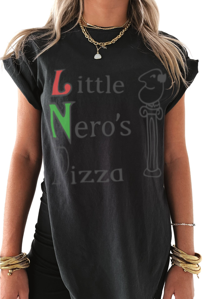 pebby forevee Side Slit Tee LITTLE NERO'S PIZZA SIDE SLIT TEE