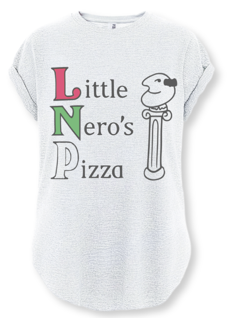 pebby forevee Side Slit Tee LITTLE NERO'S PIZZA SIDE SLIT TEE