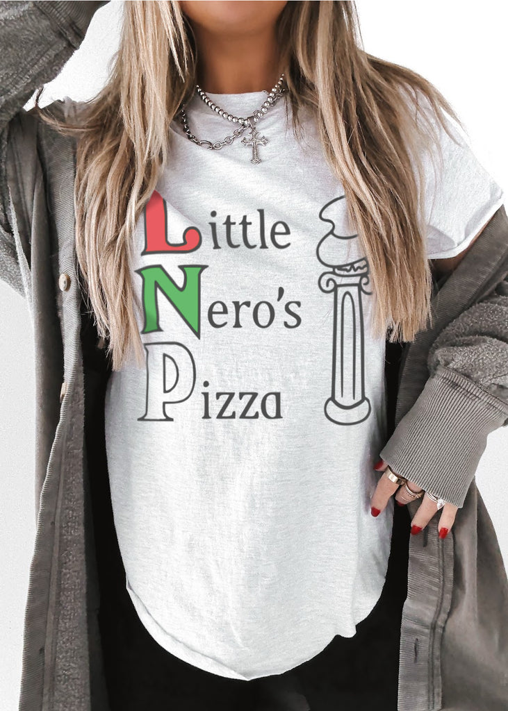 pebby forevee Side Slit Tee LITTLE NERO'S PIZZA SIDE SLIT TEE