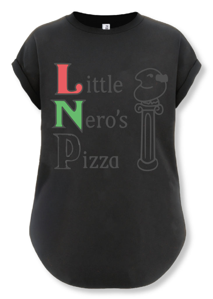 pebby forevee Side Slit Tee LITTLE NERO'S PIZZA SIDE SLIT TEE