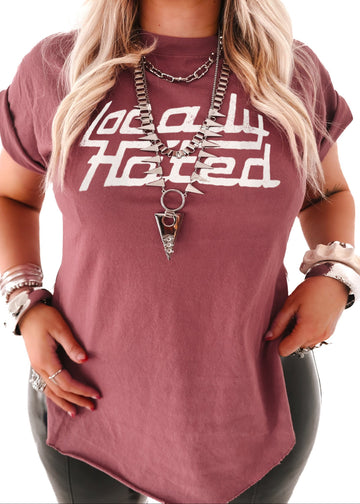 pebby forevee Side Slit Tee LOCALLY HATED SIDE SLIT TEE