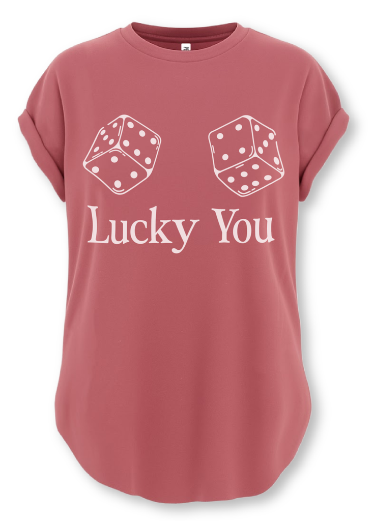 pebby forevee Side Slit Tee LUCKY YOU SIDE SLIT TEE