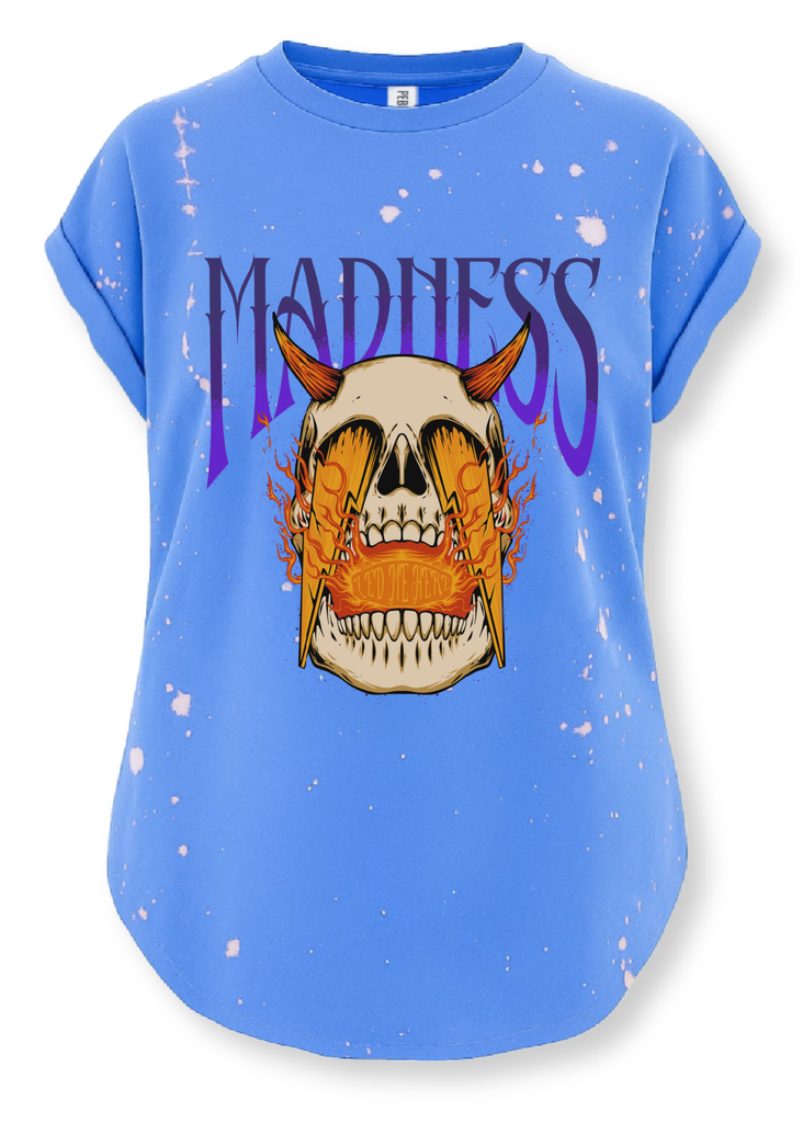 pebby forevee Side Slit Tee MADNESS LED ME HERE BLEACHED OUT SIDE SLIT TEE