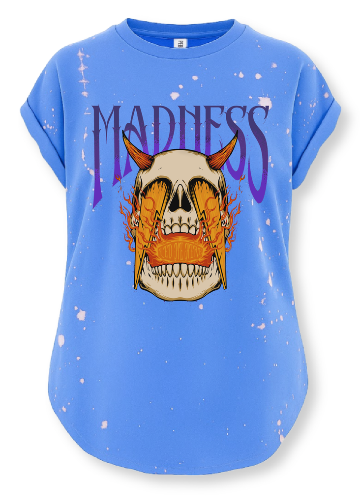 pebby forevee Side Slit Tee MADNESS LED ME HERE BLEACHED OUT SIDE SLIT TEE