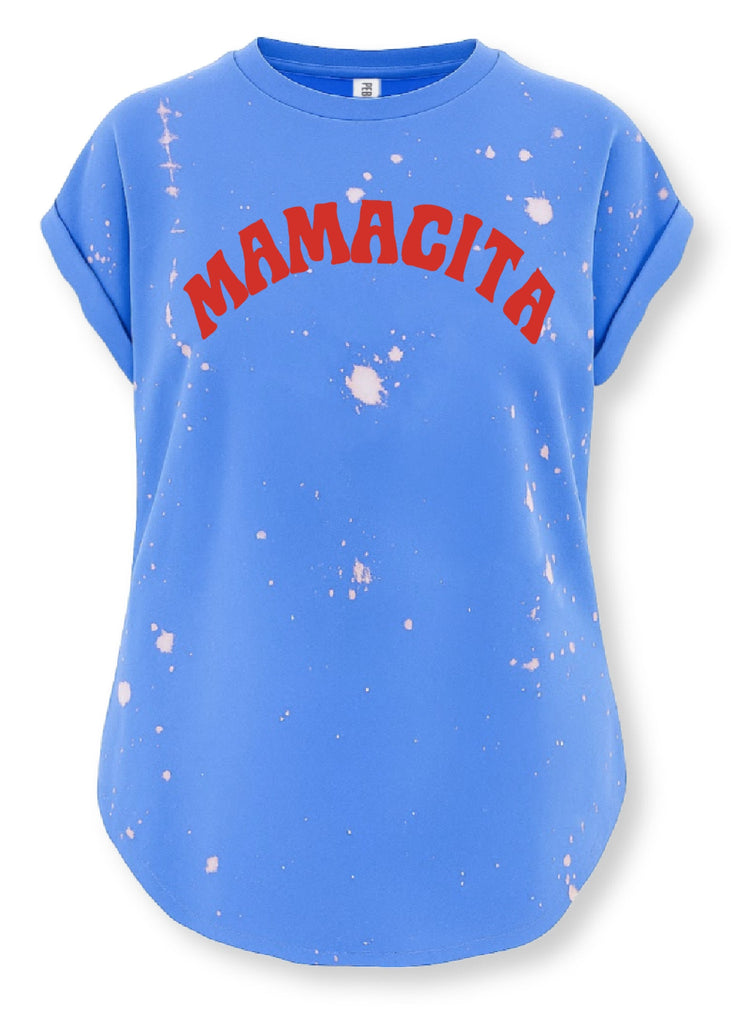pebby forevee Side Slit Tee MAMACITA BLEACHED OUT SIDE SLIT TEE