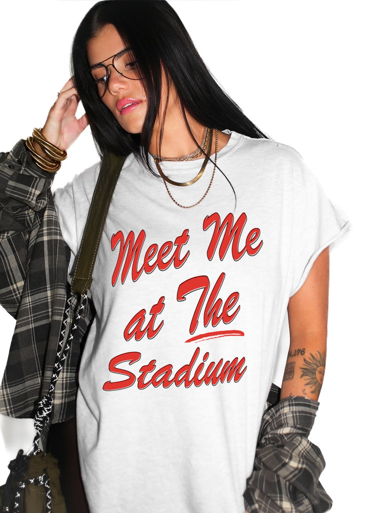 pebby forevee Side Slit Tee MEET ME AT THE STADIUM SIDE SLIT TEE