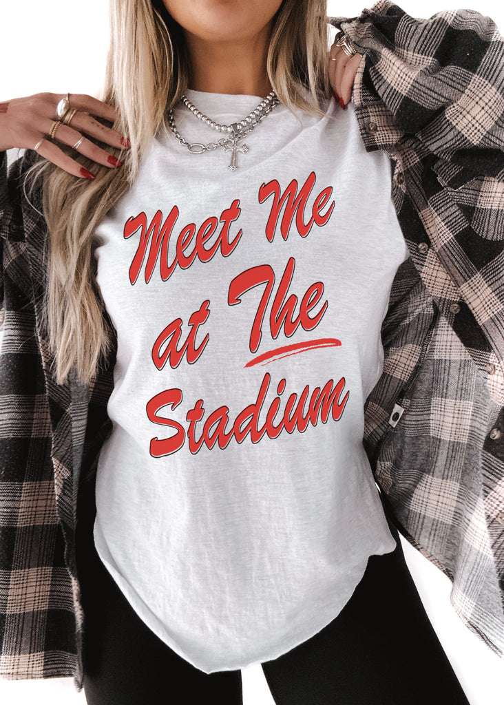 pebby forevee Side Slit Tee MEET ME AT THE STADIUM SIDE SLIT TEE