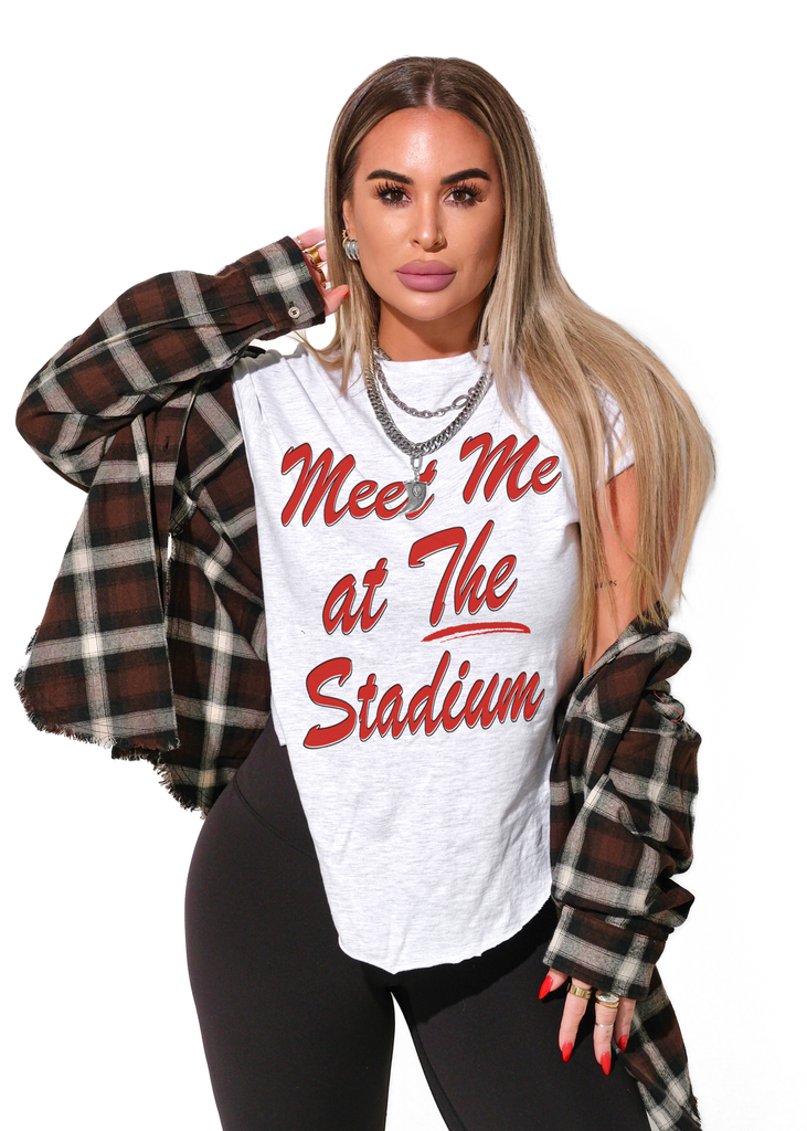 pebby forevee Side Slit Tee MEET ME AT THE STADIUM SIDE SLIT TEE