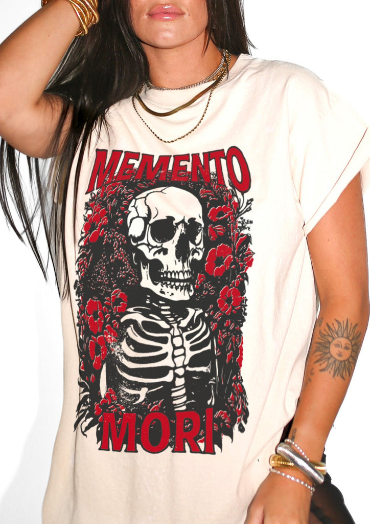 pebby forevee Side Slit Tee MEMENTO MORI SIDE SLIT TEE