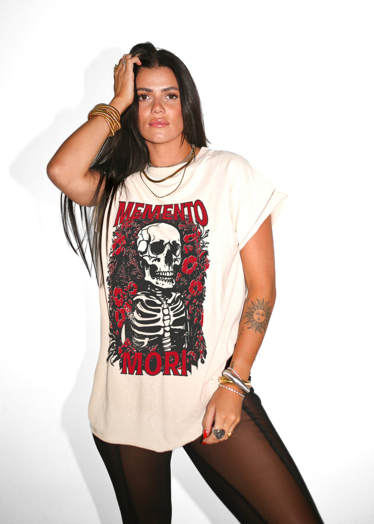 pebby forevee Side Slit Tee MEMENTO MORI SIDE SLIT TEE