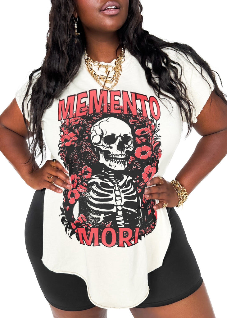 pebby forevee Side Slit Tee MEMENTO MORI SIDE SLIT TEE